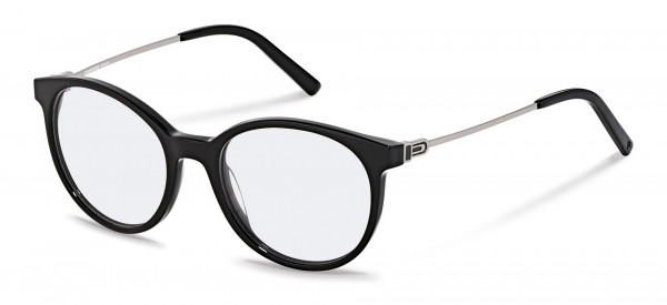 Rodenstock R5324 Eyeglasses, A black, light gunmetal