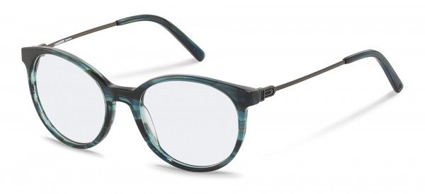 Rodenstock R5324 Eyeglasses, C blue structured, dark gunmetal