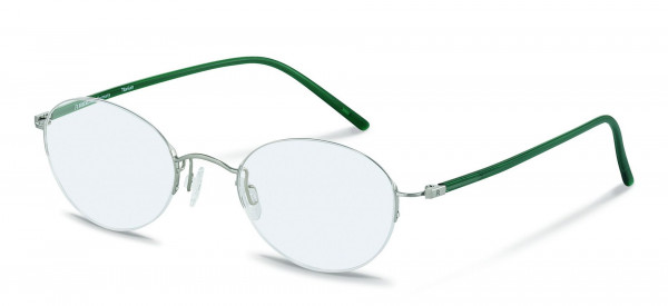 Rodenstock R7052 Eyeglasses, E silver, dark green