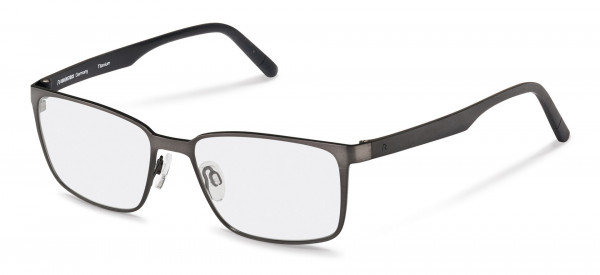 Rodenstock R7076 Eyeglasses, C dark gunmetal, black