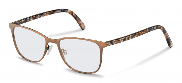 Rodenstock RR212 Eyeglasses, C brown, brown structured