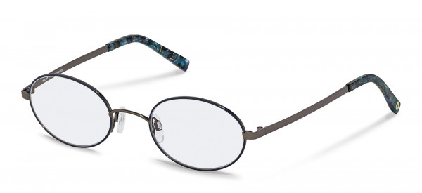 Rodenstock RR214 Eyeglasses, C dark blue, dark gunmetal
