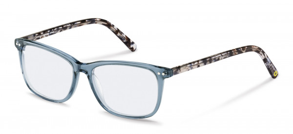 Rodenstock RR444 Eyeglasses, B blue, blue structured