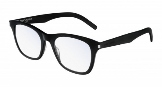 Saint Laurent SL 286 SLIM Eyeglasses, 001 - BLACK with TRANSPARENT lenses