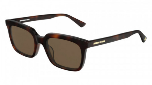 McQ MQ0191S Sunglasses, 002 - HAVANA with BROWN lenses