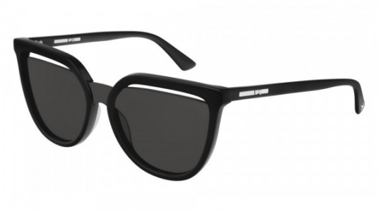 McQ MQ0197S Sunglasses, 001 - BLACK with SMOKE lenses