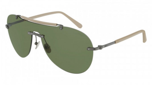Brioni BR0060S Sunglasses, 002 - GREEN with BEIGE temples and GREEN lenses