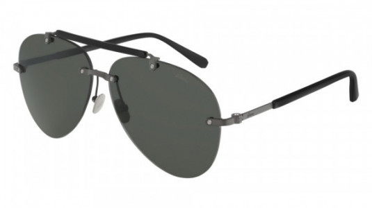 Brioni BR0061S Sunglasses, 001 - GREY with BLACK temples and GREY lenses