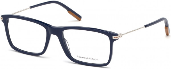 Ermenegildo Zegna EZ5149 Eyeglasses, 090 - Shiny Navy Blue, Vicuna
