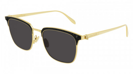 Alexander McQueen AM0202S Sunglasses, 003 - GOLD with GREY lenses
