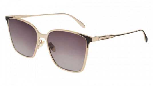 Alexander McQueen AM0205S Sunglasses, 004 - GOLD with VIOLET lenses