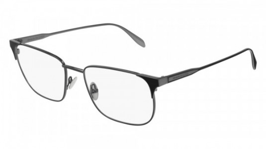 Alexander McQueen AM0206O Eyeglasses, 002 - RUTHENIUM