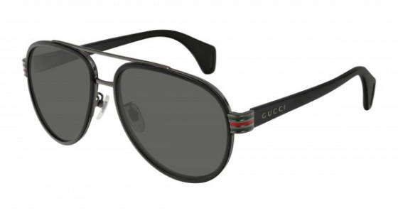 Gucci GG0447S Sunglasses, 001 - BLACK with GREY polarized lenses