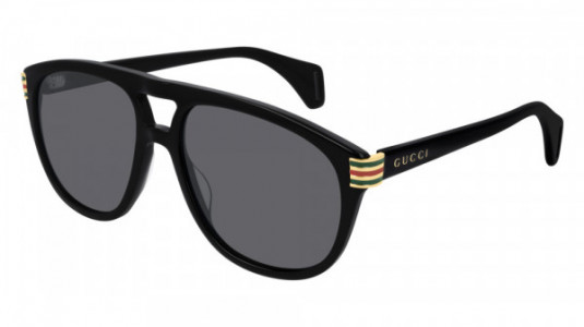 Gucci GG0525S Sunglasses, 002 - BLACK with GREY polarized lenses