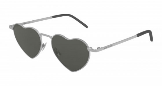 Saint Laurent SL 301 LOULOU Sunglasses, 001 - SILVER with GREY lenses