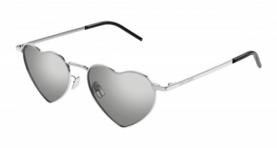 Saint Laurent SL 301 LOULOU Sunglasses, 014 - SILVER with SILVER lenses