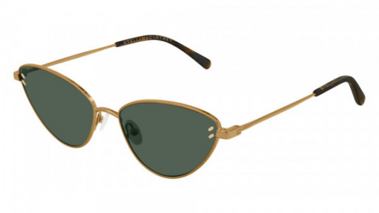 Stella McCartney SC0181S Sunglasses, 001 - GOLD with GREEN lenses