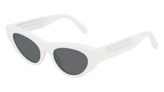 Stella McCartney SC0193S Sunglasses, 003 - WHITE with SMOKE lenses