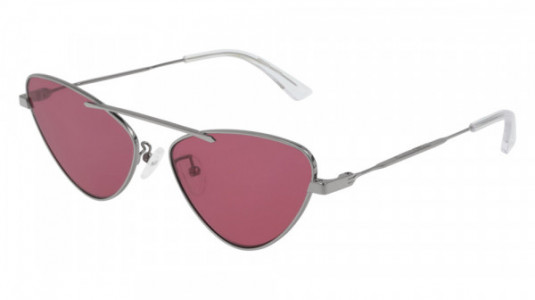 McQ MQ0204S Sunglasses, 003 - RUTHENIUM with RED lenses