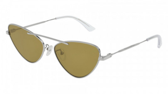 McQ MQ0204S Sunglasses, 004 - SILVER with YELLOW lenses