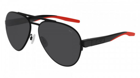 Puma PU0220S Sunglasses, 004 - BLACK with SMOKE lenses