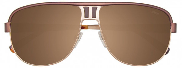 BMW Eyewear B6539 Sunglasses, 010 - Dark Brown & Gold