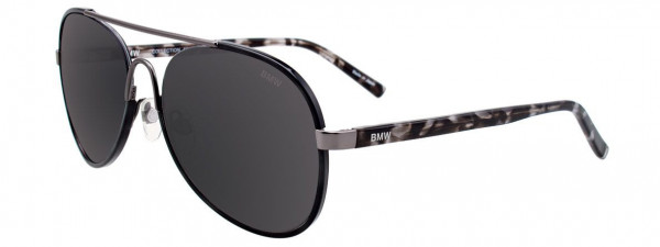 BMW Eyewear B6538 Sunglasses, 020 - Steel & Demi Grey
