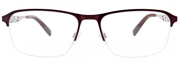 Takumi TK1086 Eyeglasses, 010 - Matt Dark Brown & Shiny Silver