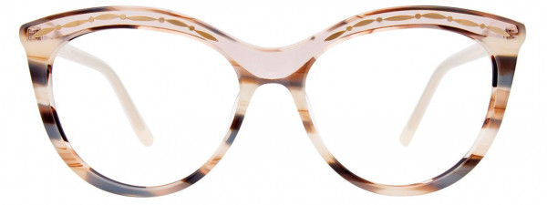 Paradox P5067 Eyeglasses, 010 - Brown & Light Beige Marbled & Crystal