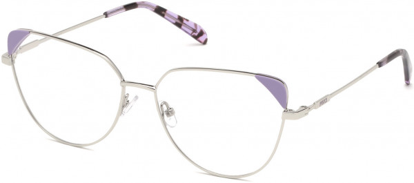 Emilio Pucci EP5112 Eyeglasses, 020 - Shiny Palladium, Lilac Front Detail, Lilac Havana Tips