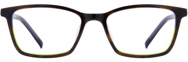 David Benjamin Crew Eyeglasses, Tortoise / Peri / Lime
