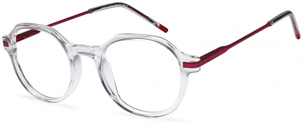 Menizzi M4081 Eyeglasses, 01-Crystal/Burgundy