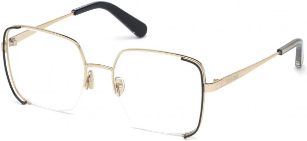 Roberto Cavalli RC5085 Eyeglasses, 032 - Shiny Pale Gold, Black Enamel, Shiny Black