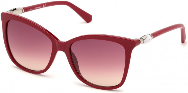Swarovski SK0227 Sunglasses, 69T - Shiny Bordeaux / Gradient Bordeaux Lenses