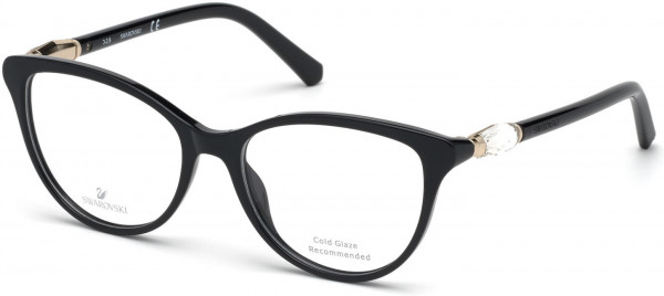 Swarovski SK5311 Eyeglasses, 001 - Shiny Black