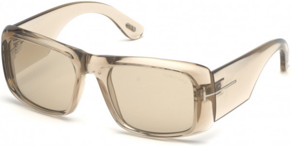 Tom Ford FT0731 Aristotle Sunglasses, 20A - Shiny Transp. Grey/ Light Grey Lenses