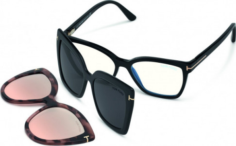 Tom Ford FT5641-B Eyeglasses, 001 - Shiny Black / Shiny Black