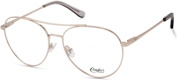 Candie's Eyes CA0173 Eyeglasses, 028 - Shiny Rose Gold Metal With Plum Temple Tips