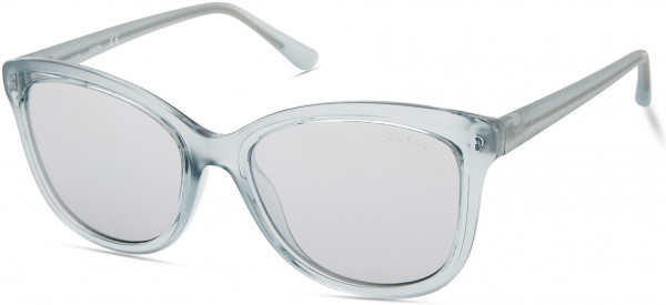 Guess GU7627 Sunglasses, 93C - Shiny Light Green / Smoke Mirror Lenses