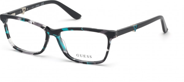 Guess GU2731 Eyeglasses, 089 - Turquoise/Havana / Shiny Black
