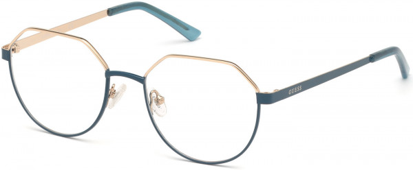 Guess GU3042 Eyeglasses, 084 - Shiny Light Blue