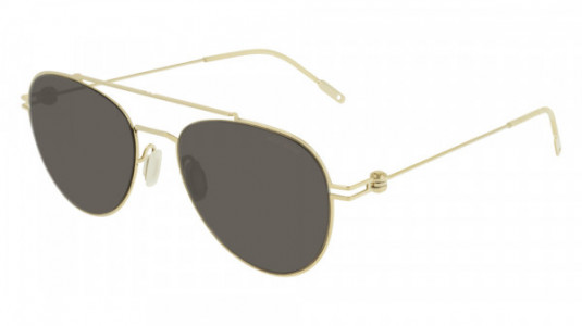 Montblanc MB0001S Sunglasses, 007 - GOLD with BROWN lenses