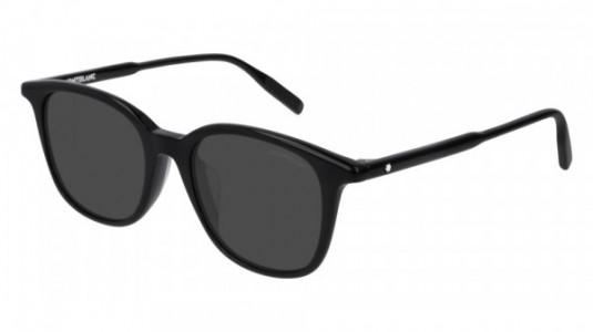 Montblanc MB0006SA Sunglasses, 001 - BLACK with GREY lenses