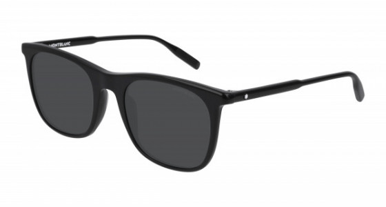 Montblanc MB0008S Sunglasses, 001 - BLACK with GREY lenses
