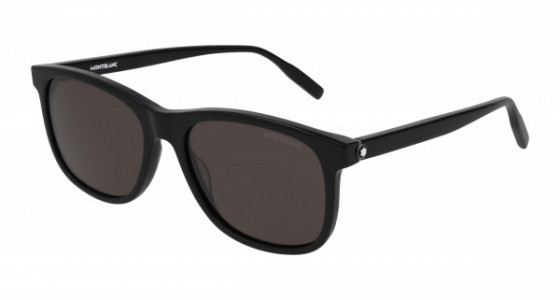 Montblanc MB0013S Sunglasses, 001 - BLACK with GREY lenses