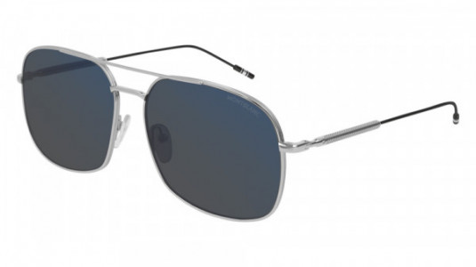 Montblanc MB0046S Sunglasses, 004 - SILVER with GREY lenses