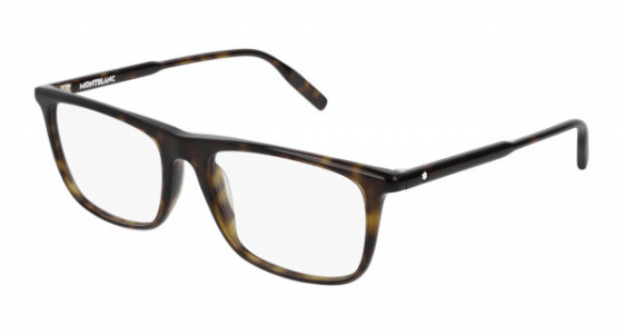 Montblanc MB0012O Eyeglasses, 006 - HAVANA with TRANSPARENT lenses