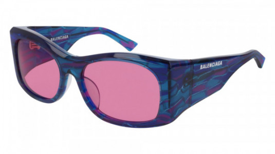 Balenciaga BB0001S Sunglasses, 003 - MULTICOLOR with PINK lenses