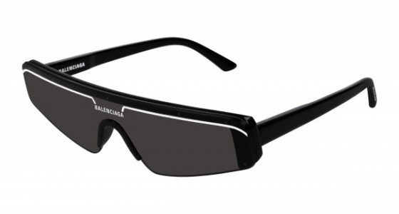 Balenciaga BB0003S Sunglasses, 001 - BLACK with GREY lenses