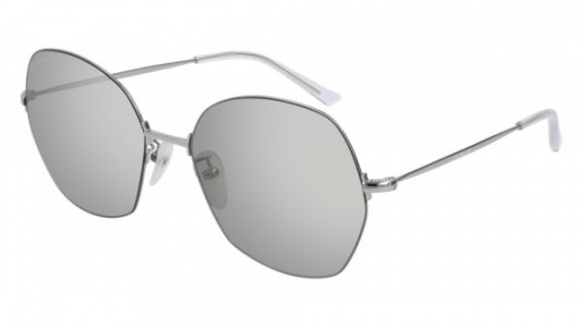 Balenciaga BB0014S Sunglasses, 002 - SILVER with SILVER lenses